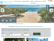 Tablet Screenshot of beachhousesmauritius.com